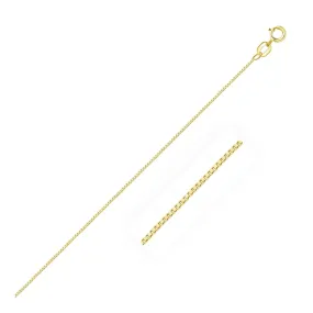 10k Yellow Gold Classic Box Chain 0.6mm