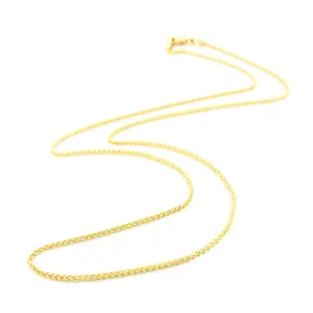 14K Y Gold 20 Dia Cut Round Wheat Chain 030