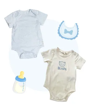 2-Pack Short Sleeve Onesies (Blue)