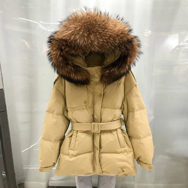 2020 High Quality Winter Women's Jacket 90% White Duck Down Coat