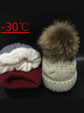 2023 Women's hats Add velvet Fleece Inside Beanies Winter Hats for women