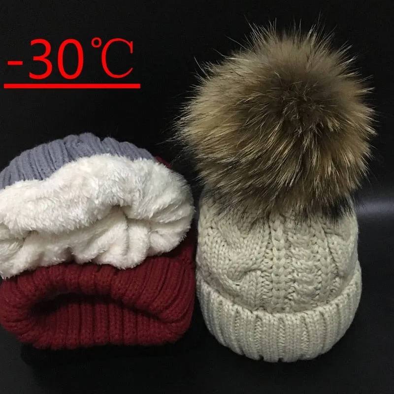 2023 Women's hats Add velvet Fleece Inside Beanies Winter Hats for women