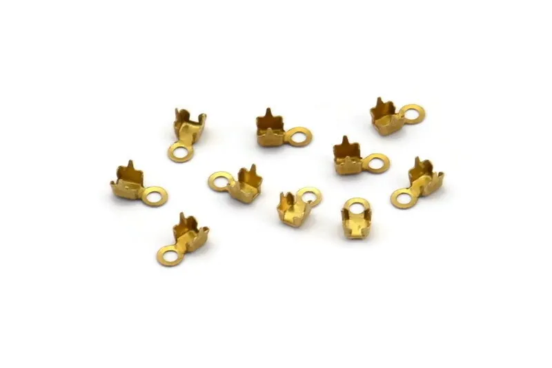 250 Crimp Ends For Rhinestone Chain, Pp13 (ss6) Rhinestone Chain Connectors, Crimp Ends For 1.90mm / 2mm Chain, S420