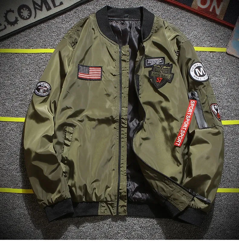 77City Killer Casual Air Force Flight Jacket Men's Military Tactical Coats Casaco Masculino Pilot Bomber Jackets