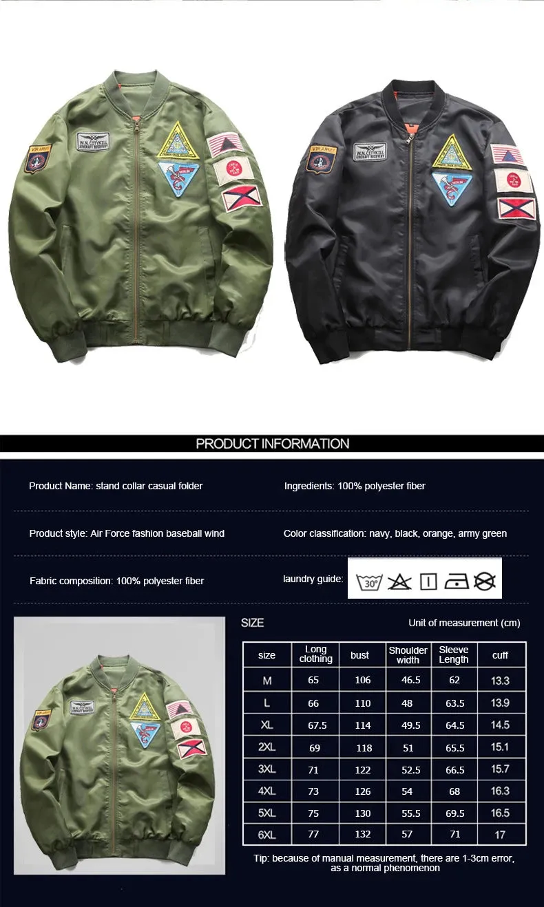 77City Killer Casual Air Force Flight Jacket Men's Military Tactical Coats Casaco Masculino Pilot Bomber Jackets