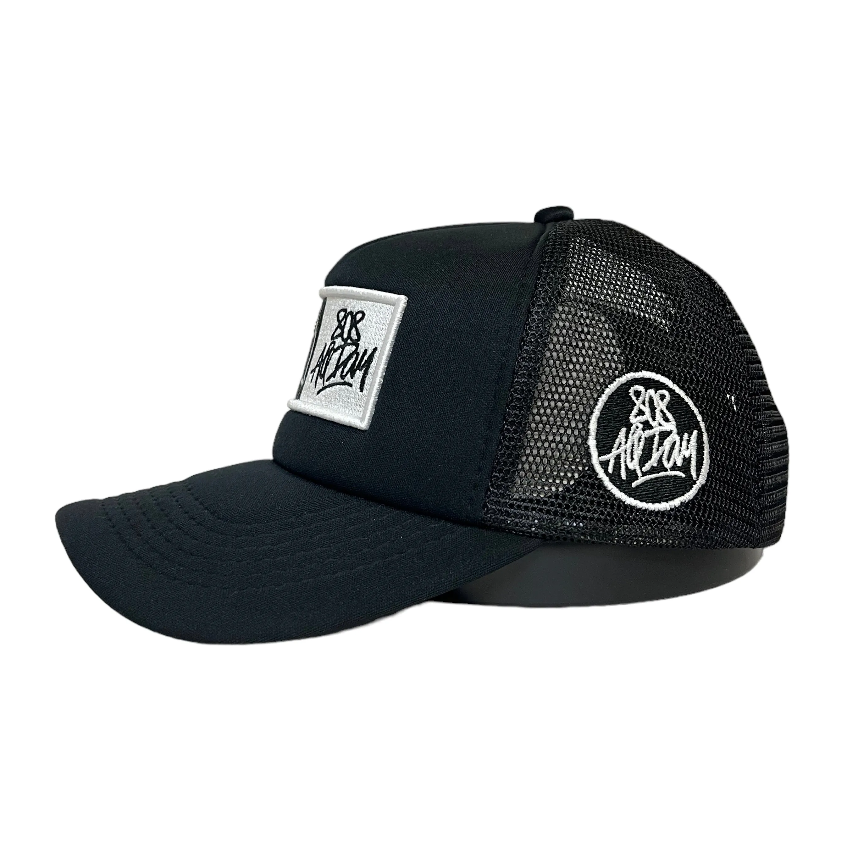 808ALLDAY Black Box HI Kam Embroidered Trucker