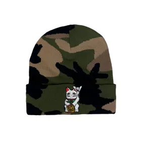 808ALLDAY Lucky Cat Camo Beanie