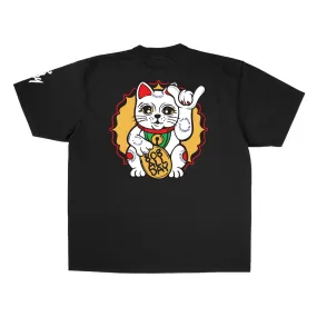 808ALLDAY Lucky Cat Max Heavyweight Black T-Shirt