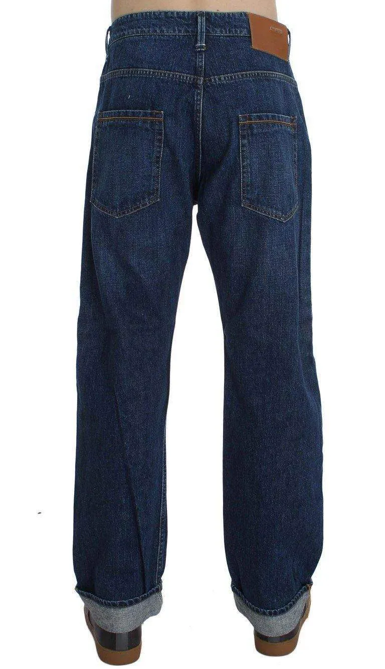 ACHT  Wash Cotton Baggy Loose Fit Jeans