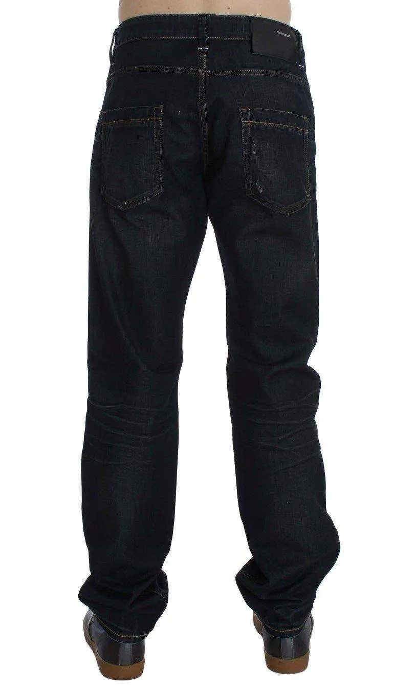 ACHT  Wash Cotton Denim Straight Fit Jeans