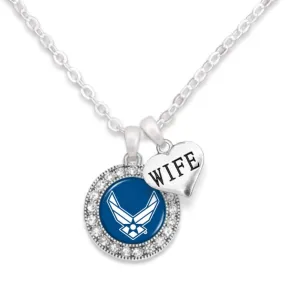 Air Force Crystal Necklace - Wife