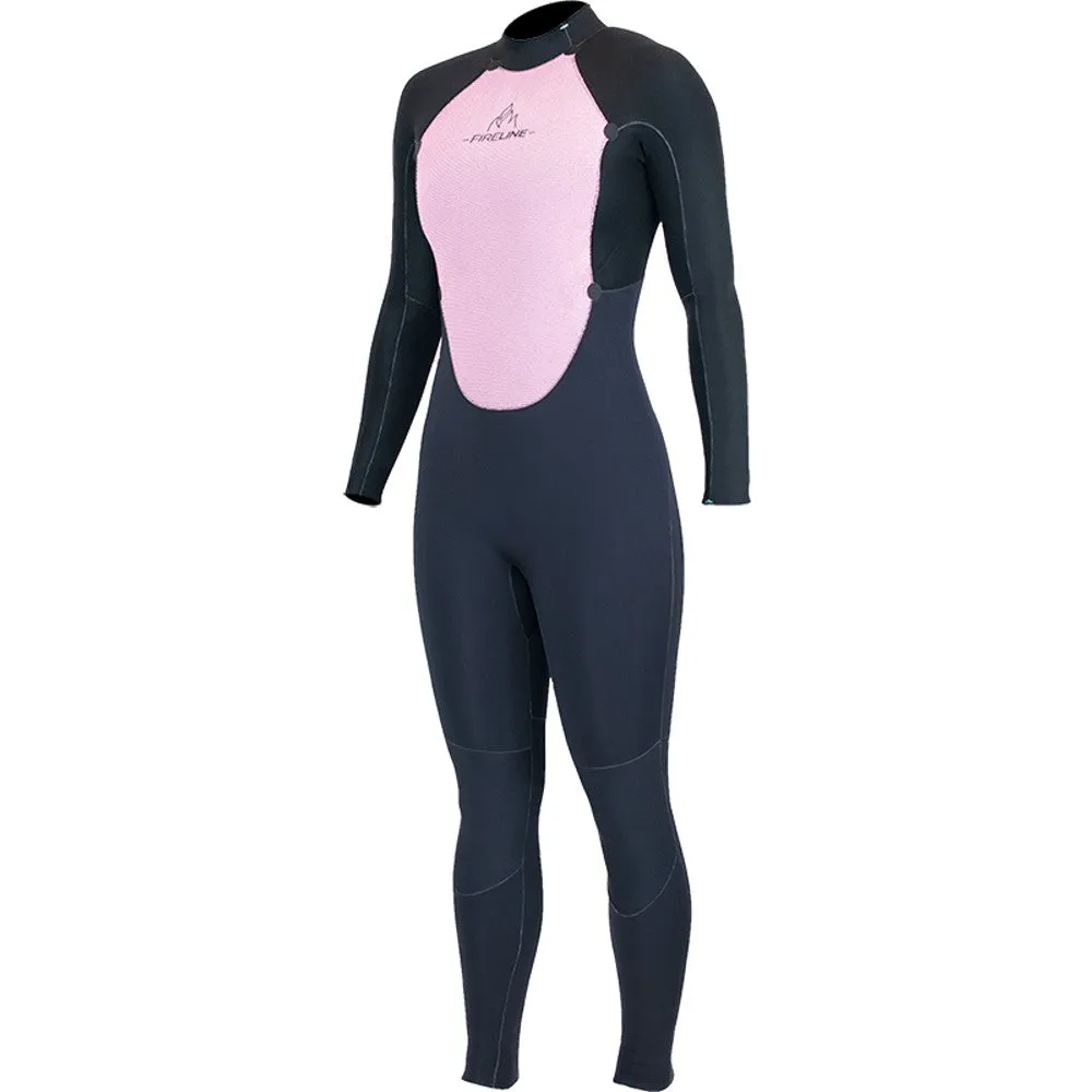 Alder Stealth Womens 4/3mm Back Zip Wetsuit - Blue