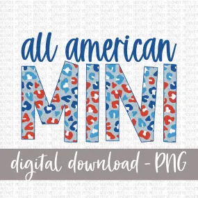 All American Mini, Leopard Patriotic - Digital Download