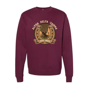 Alpha Delta Gamma Lucky Horse Men's Midweight Sweatshirt Sweatshirt