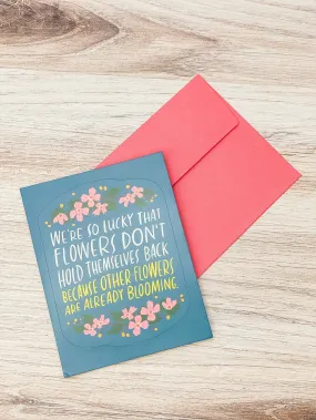 'Already Blooming' Sticker Card