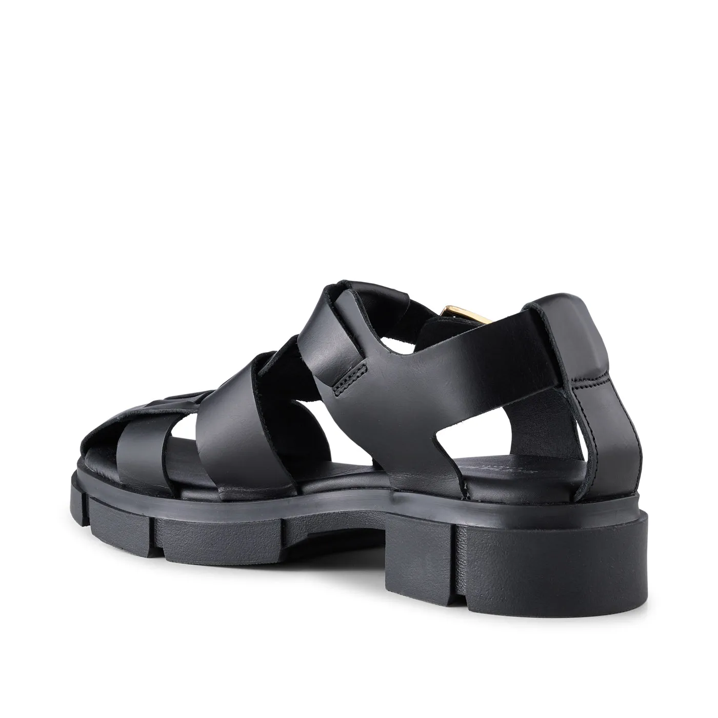 Alva sandal læder - Black