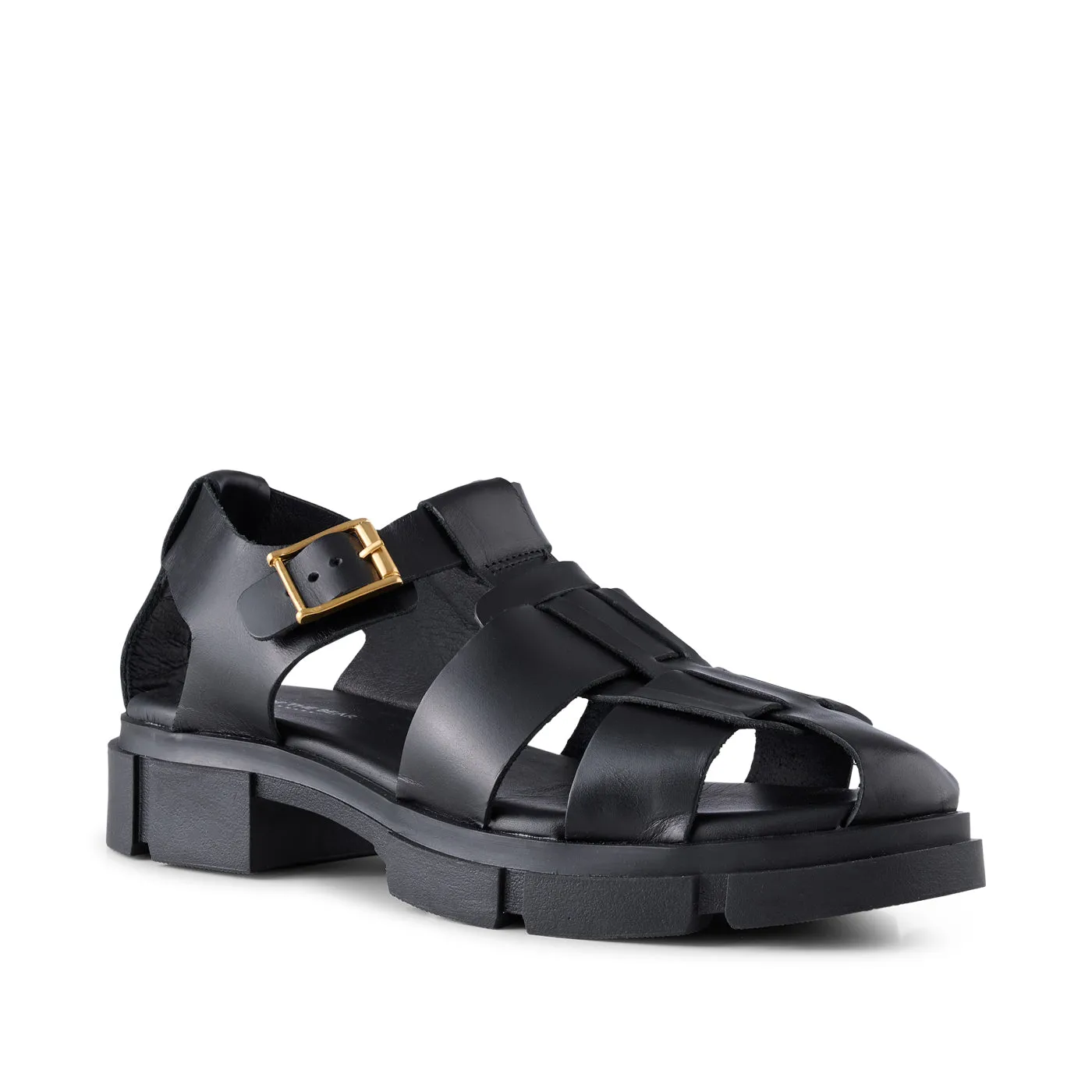 Alva sandal læder - Black