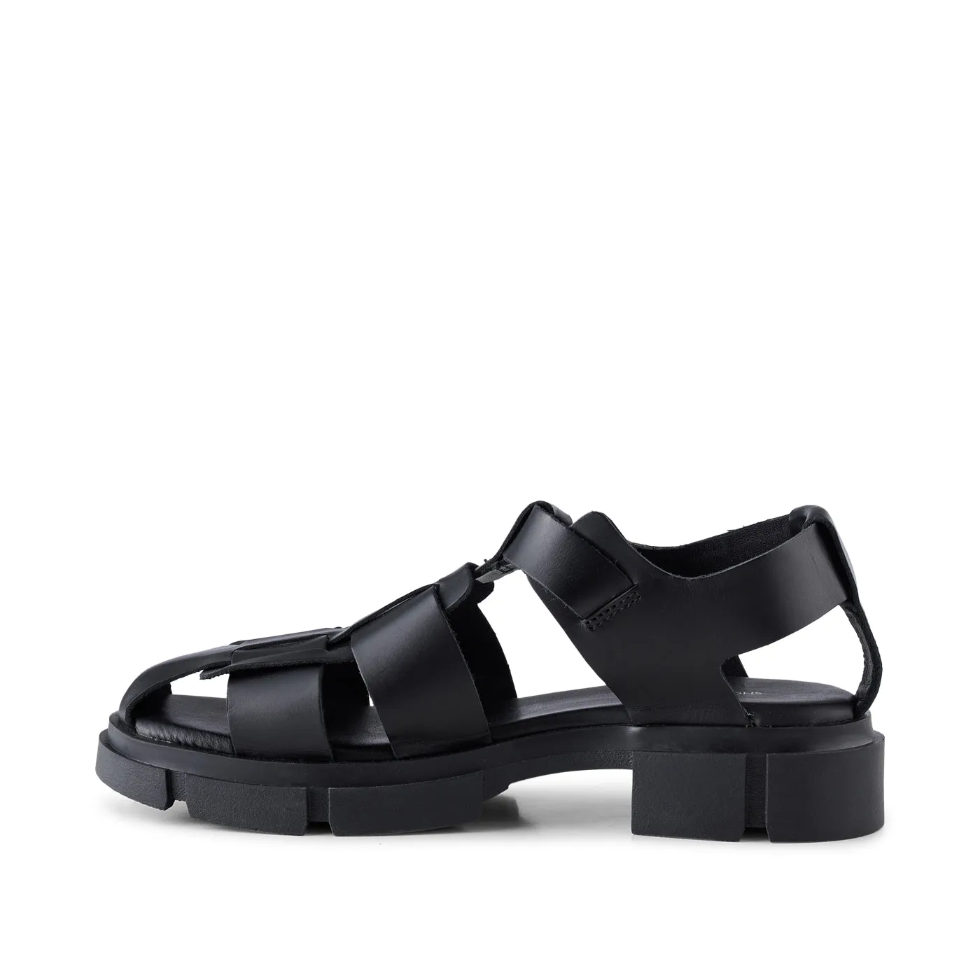 Alva sandal læder - Black