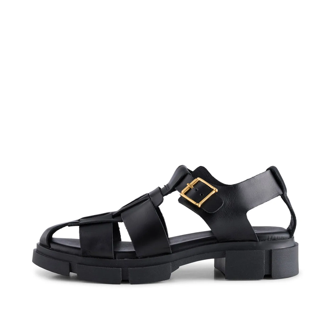 Alva sandal læder - Black