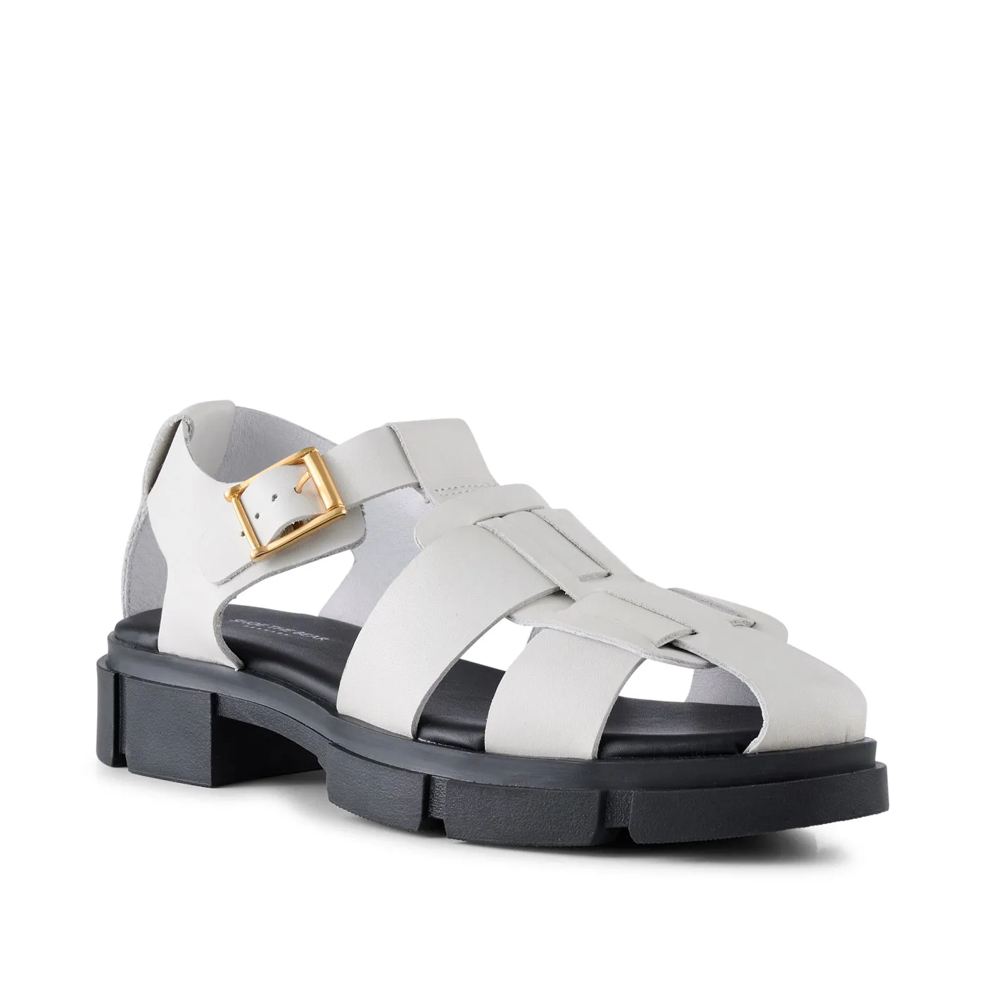 Alva sandal læder - White