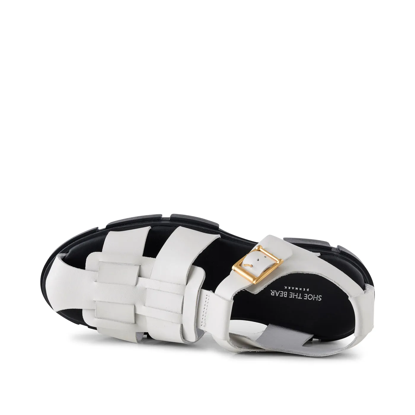 Alva sandal læder - White