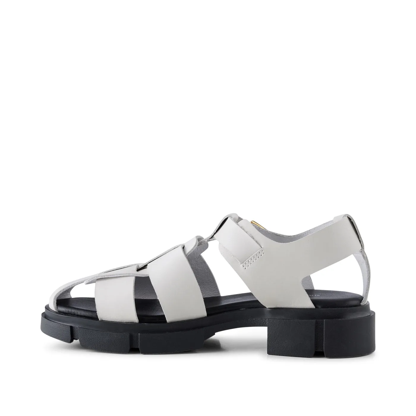 Alva sandal læder - White