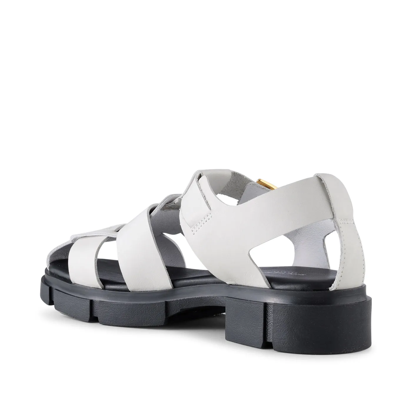 Alva sandal læder - White