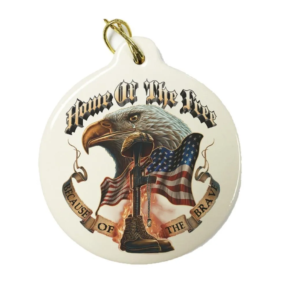 American Patriot Set Of 4 Christmas Ornaments