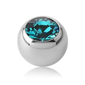 Aqua Crystal Threaded Ball