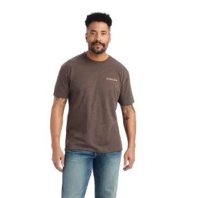 'Ariat' Men's Bronc Buster T-Shirt - Brown Heather