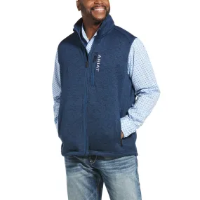 'Ariat' Men's Caldwell Full Zip Vest - Indigo Heather