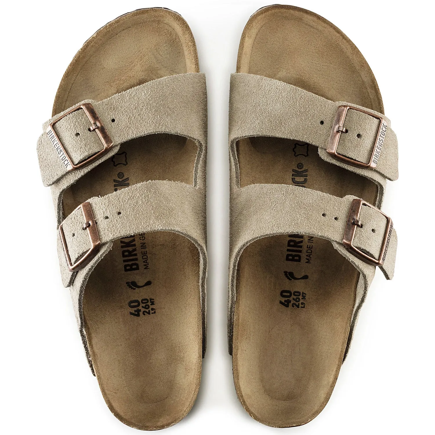 Arizona Adult Suede Sandal - Taupe