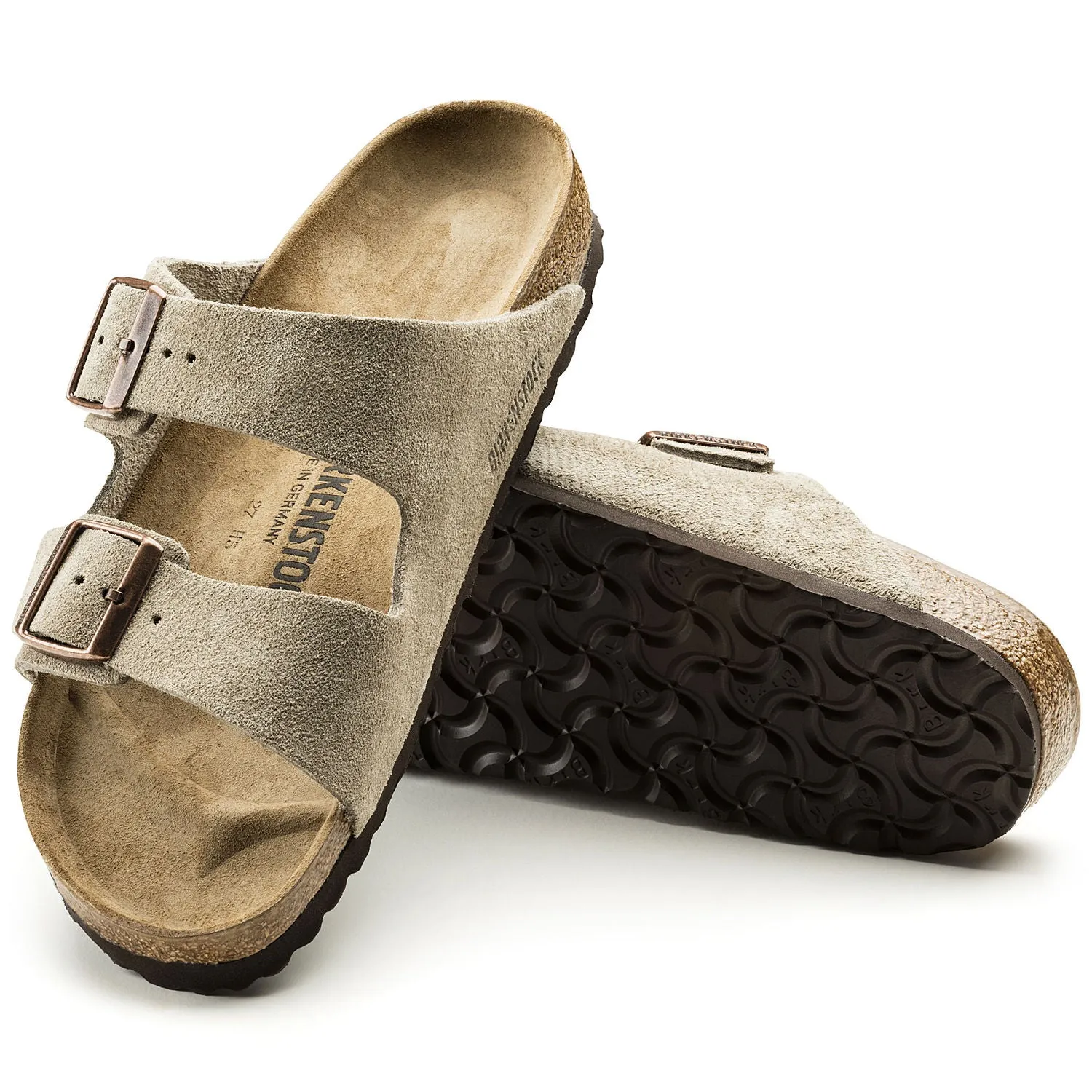 Arizona Adult Suede Sandal - Taupe