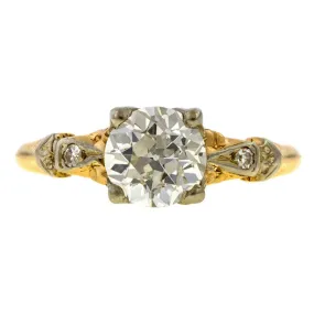 Art Deco Engagement Ring, Old European 1.06ct.