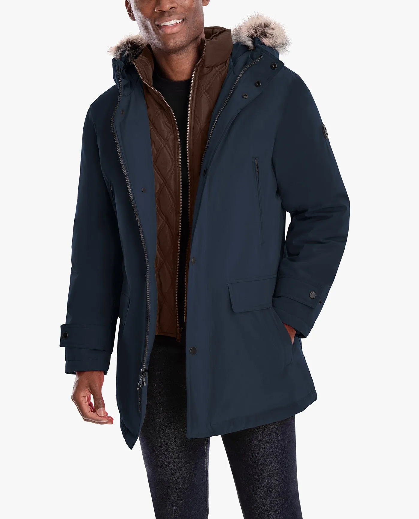 ARTIC PARKA WITH HOOD AND REMOVABLE FAUX FUR TRIM