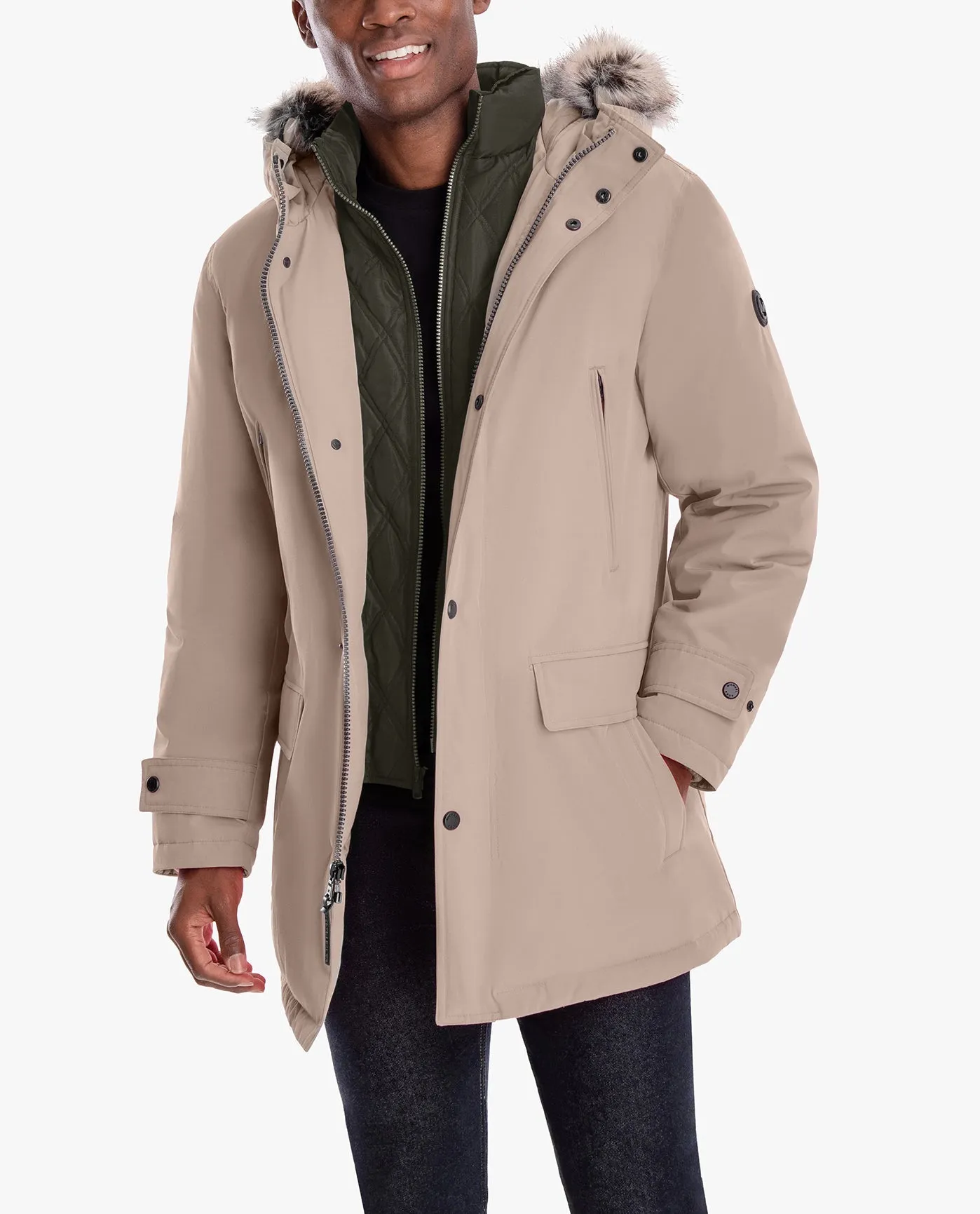 ARTIC PARKA WITH HOOD AND REMOVABLE FAUX FUR TRIM