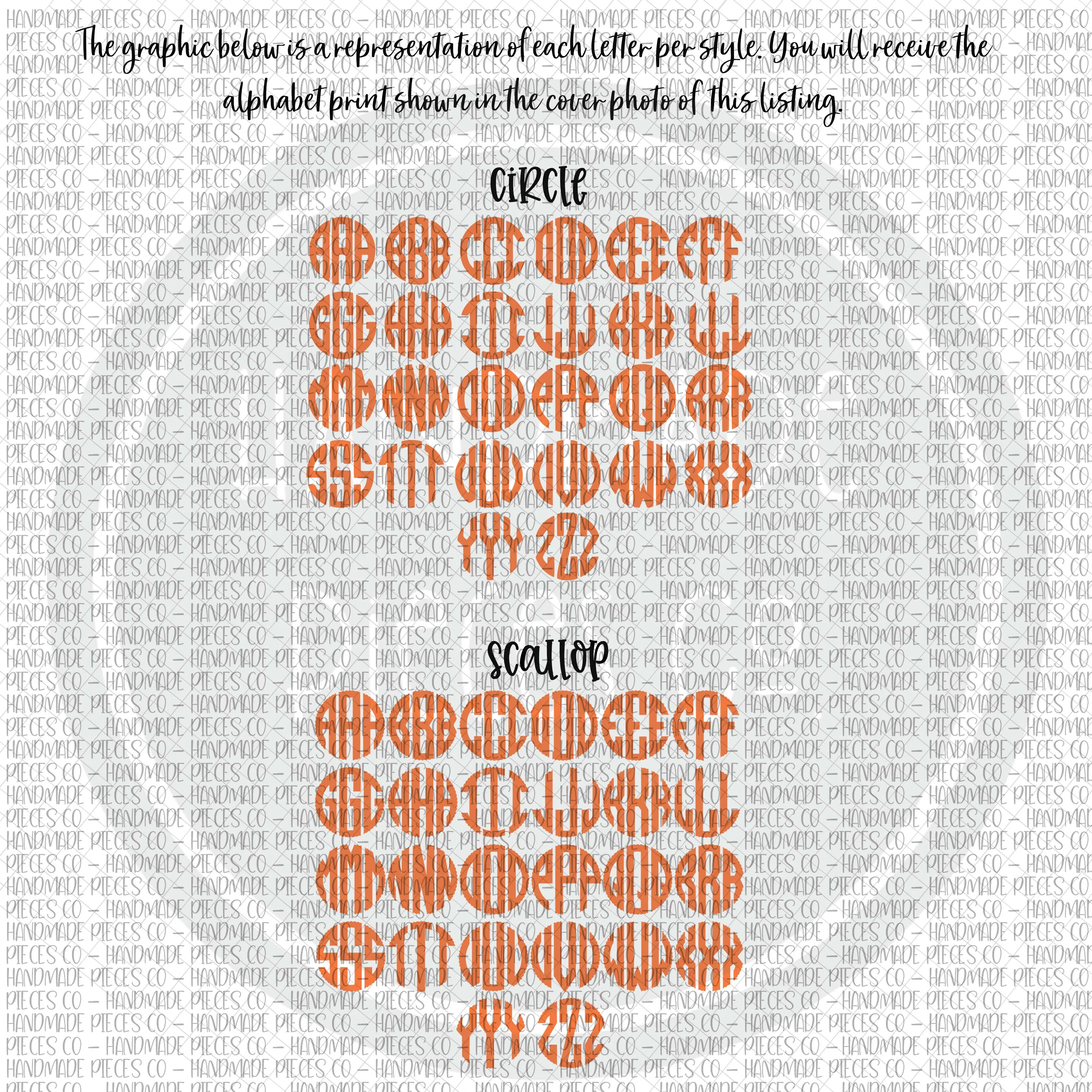 Autumn Plaid Monogram, 2 - Multiple Styles - Digital Download