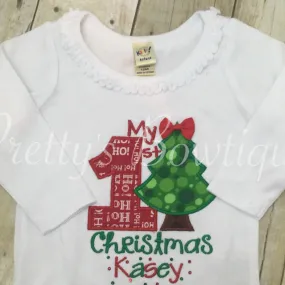 Baby Girl 1st Christmas shirt or bodysuit -- Babies 1st Christmas Shirt or bodysuit