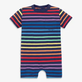 Baby pocket shortie in double rainbow stripe