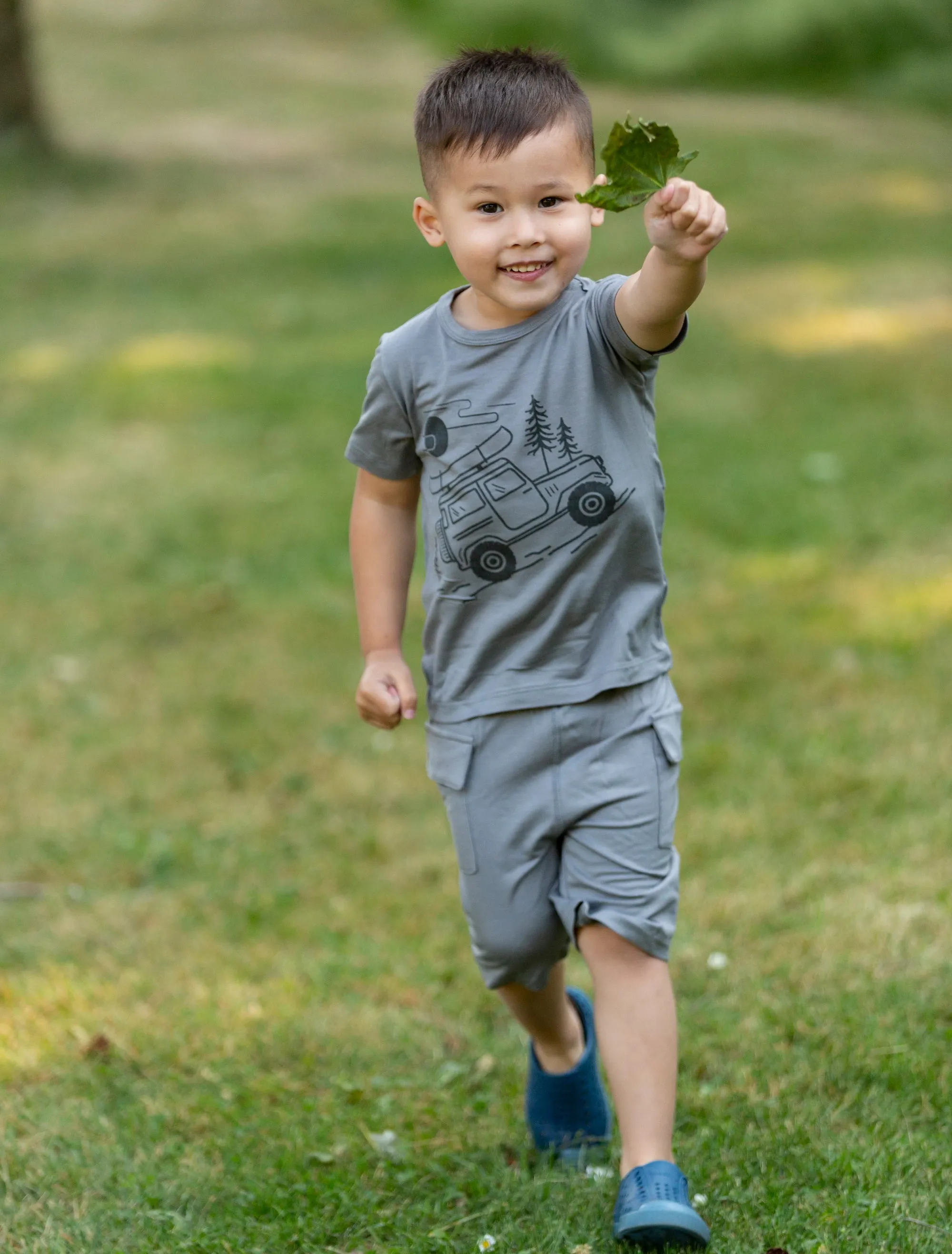 Bamboo Cargo Pocket Shorts (Stormy)