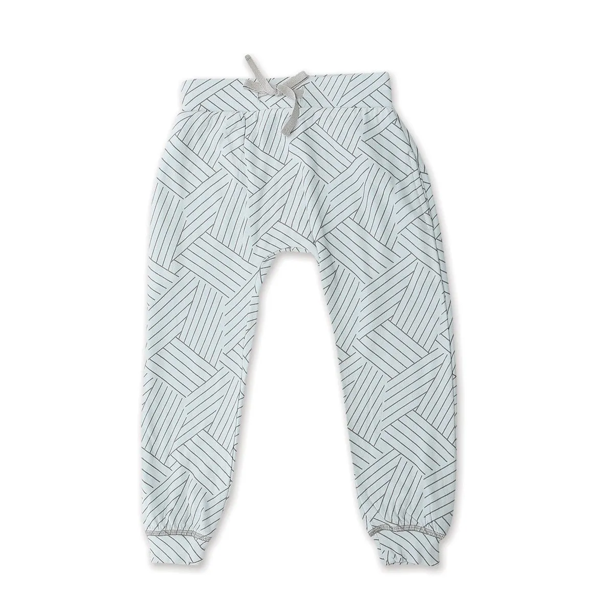 Bamboo Fleece Harem Pants (Chip Chop Stripe Print)