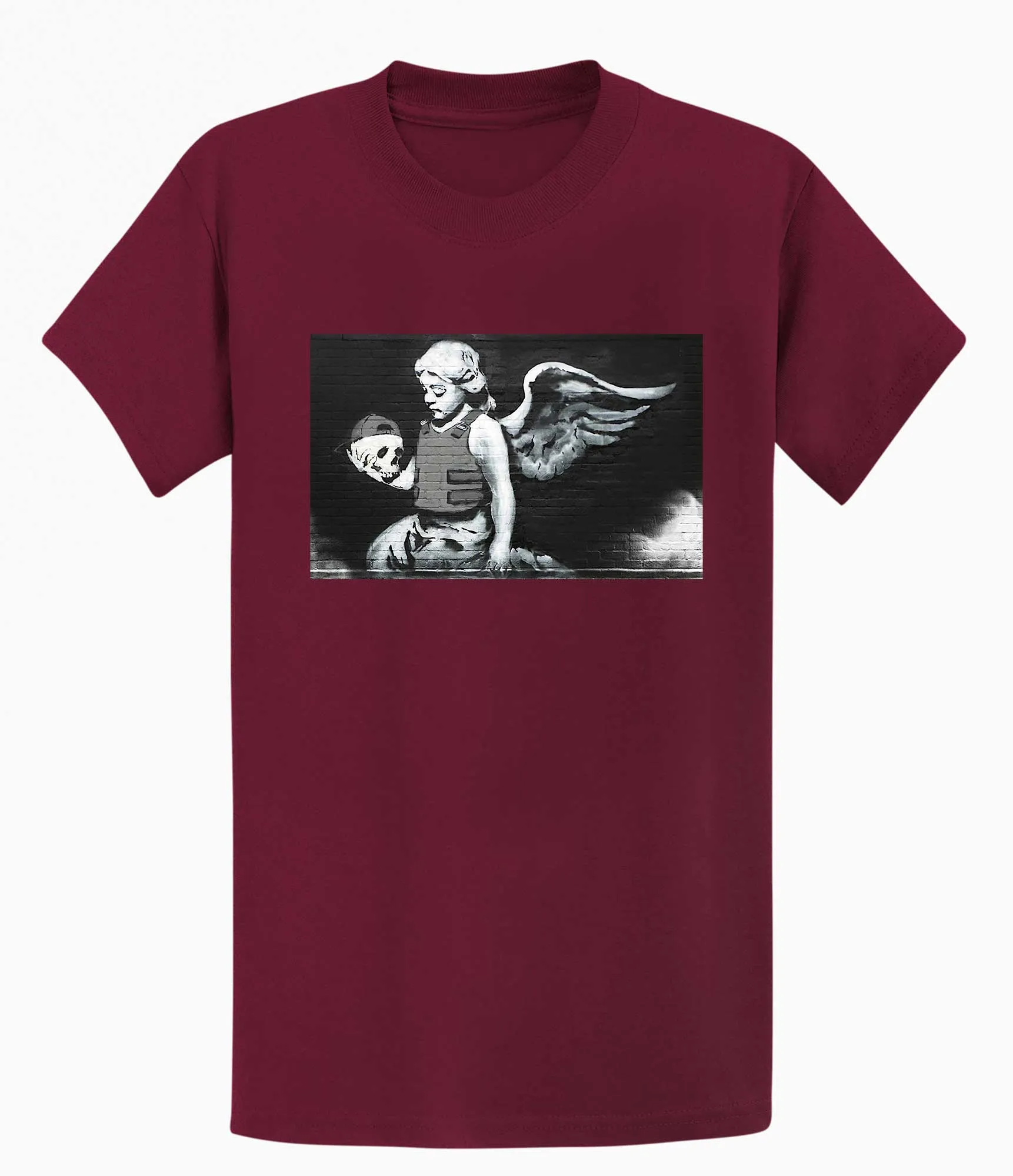 Banksy Men's T-shirt - Angel with Skull