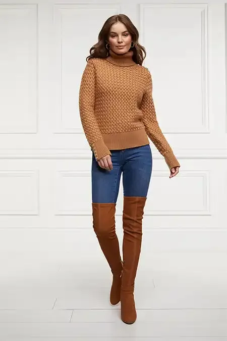 Basket Weave Jumper (Caramel)