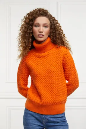 Basket Weave Jumper (Tangerine)