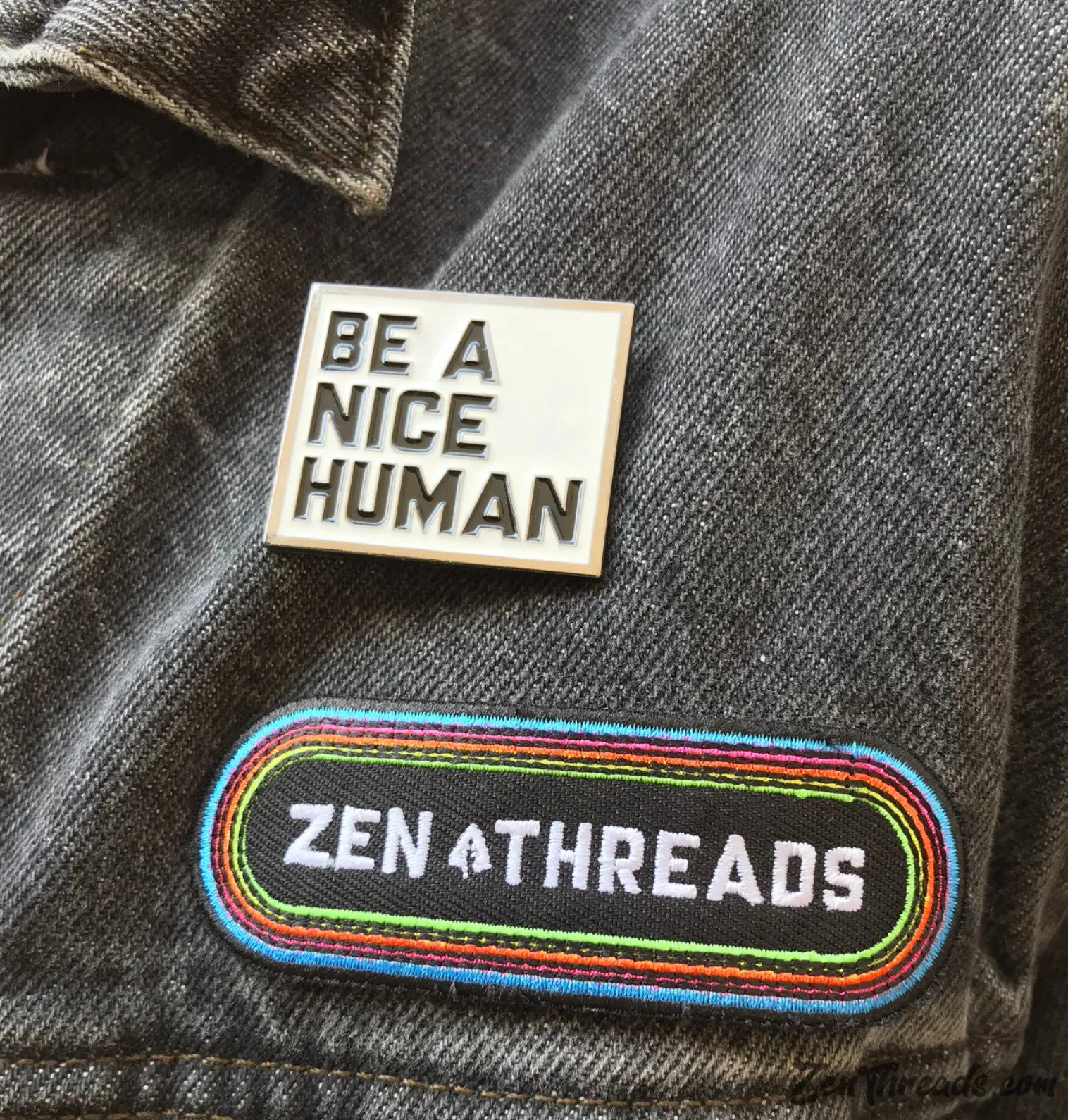 BE A NICE HUMAN Pin enamel lapel backpack jacket kindness - bulk wholesale pricing