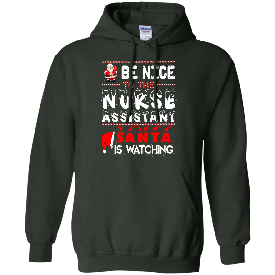 Be Nice To The Nurse Assistant Santa is Watching Shirt, Hoodie, Tank