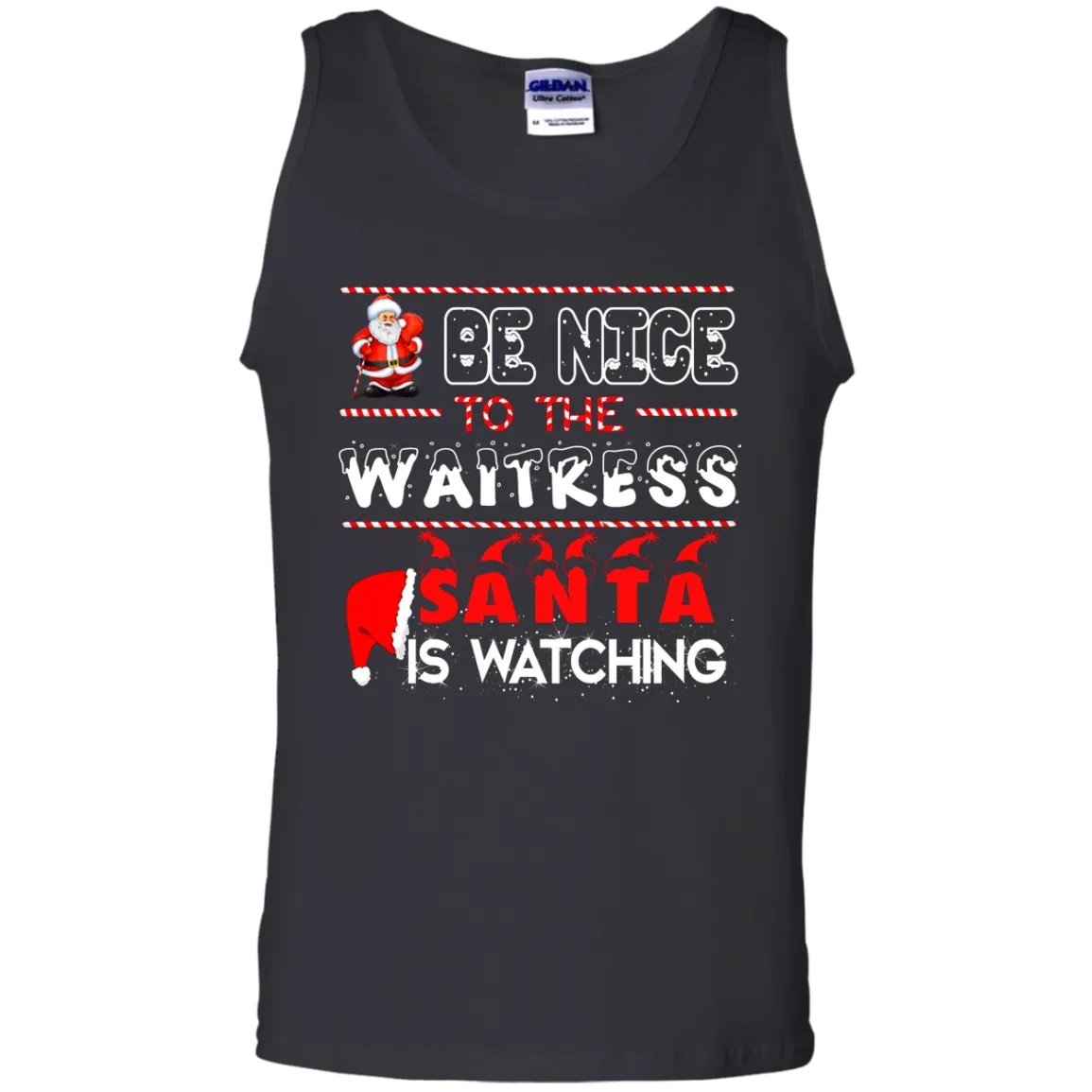 Be Nice To The Waitress Santa is Watching Shirt, Hoodie, Tank