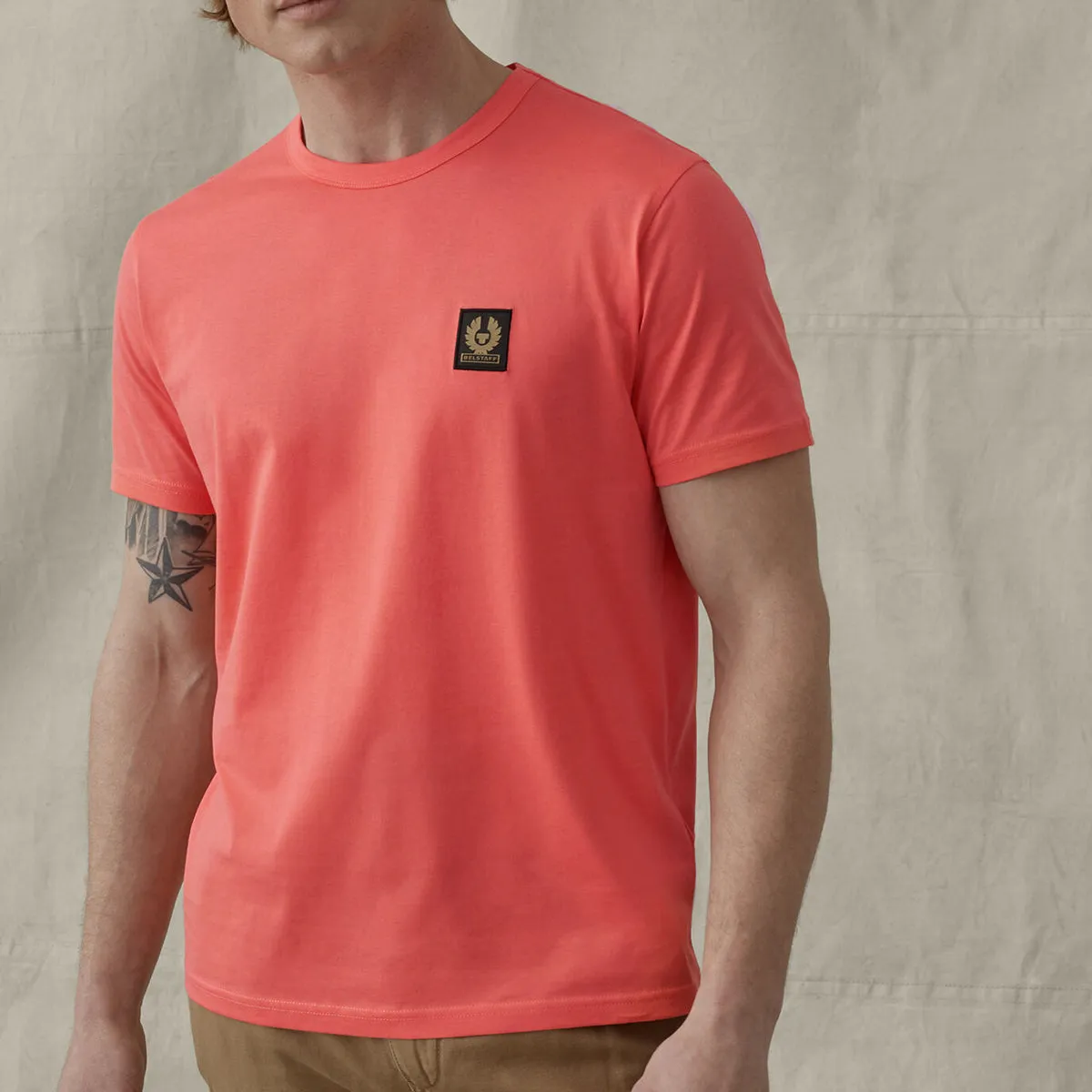 Belstaff - Short Sleeved T-Shirt in Flare Pink