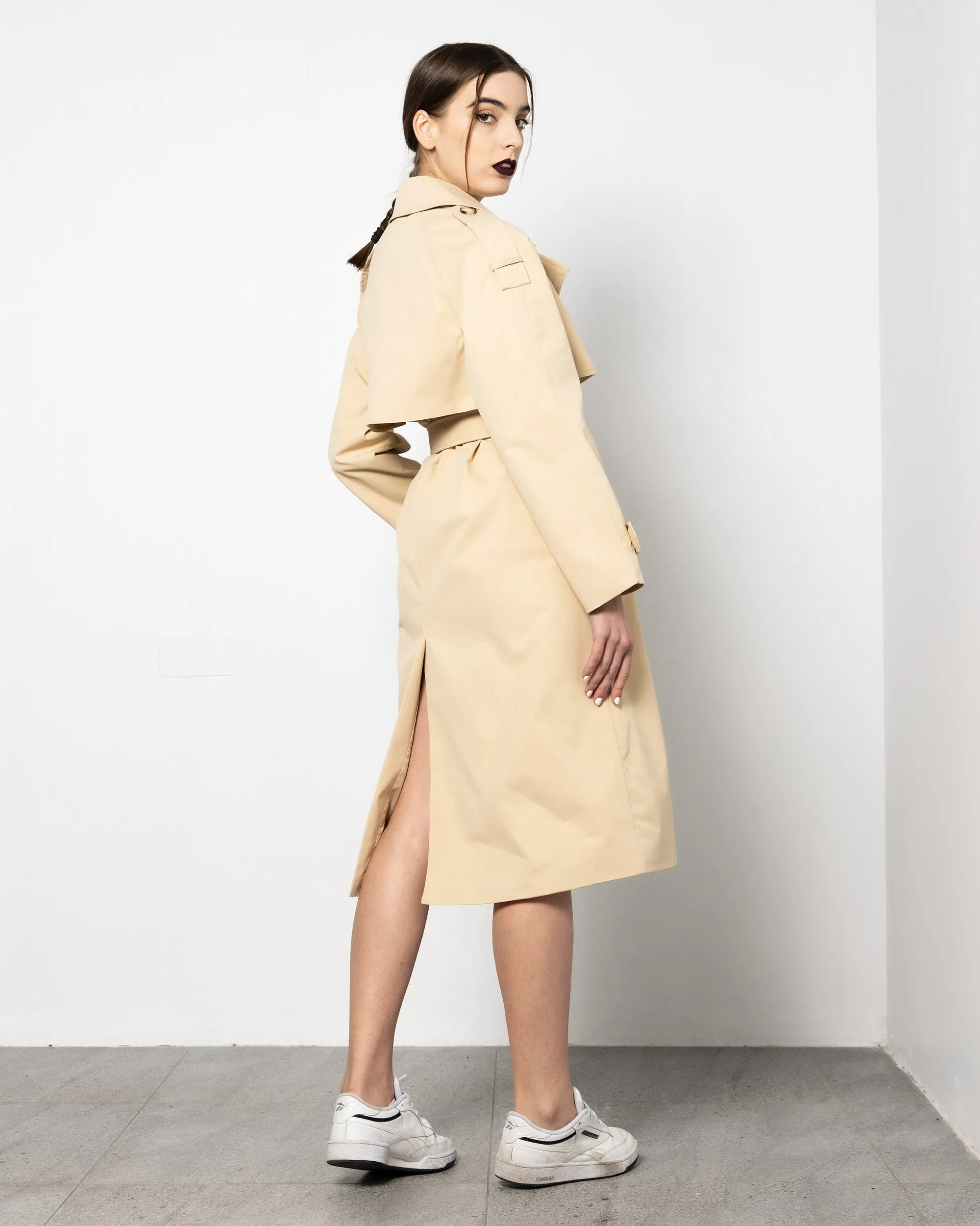 BELTED SLEEVES TRENCH COAT 1801