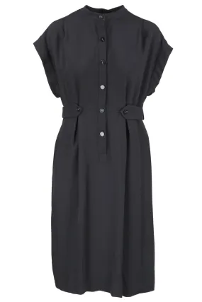 Black Dress with Mao Collar